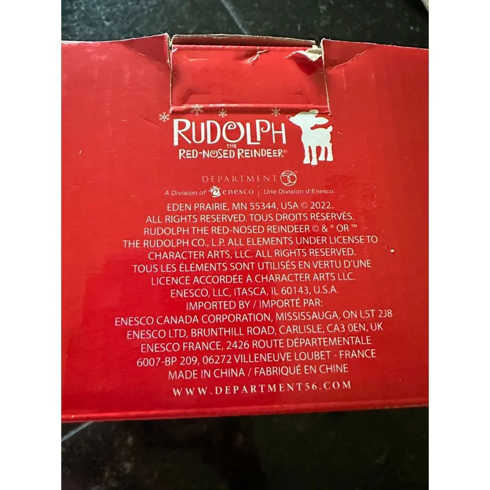 Rudolph 🔴 🦌 the Red Nosed‎ Reindeer Dept 56 latte mug